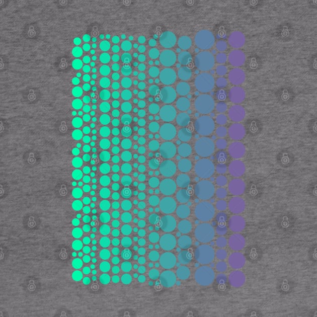 Teal To Purple Gradient Polka Dots by love-fi